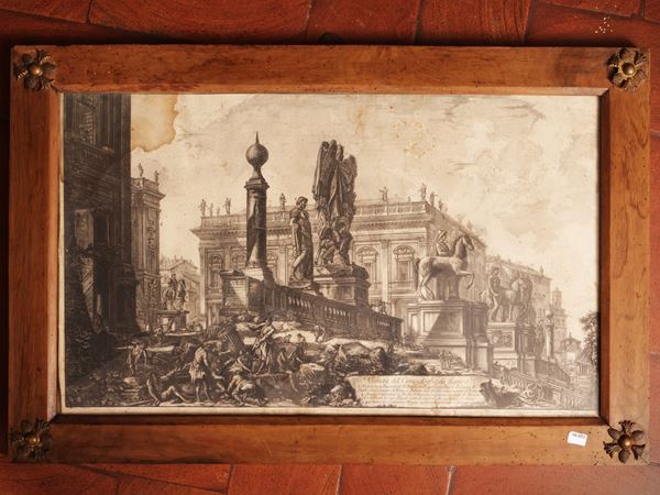 Francesco Piranesi - Veduta del Campidoglio di fianco