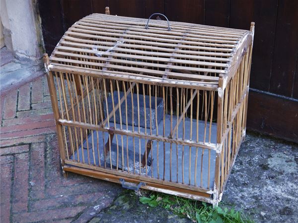 Vintage wooden aviary