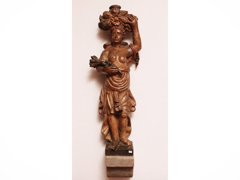 Scultura lignea portacero