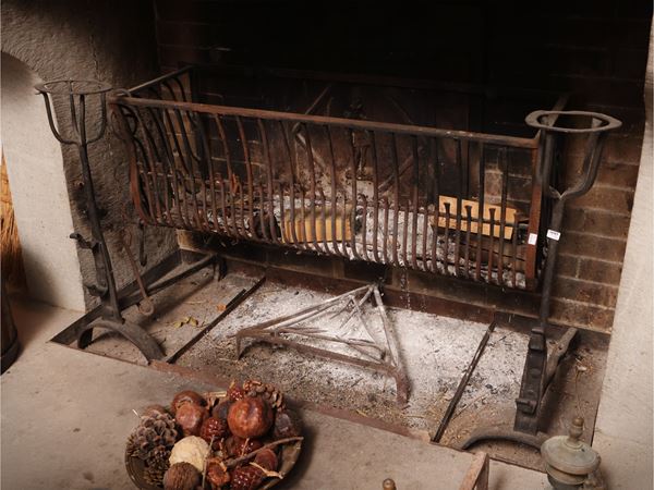 Vintage fireplace accessories