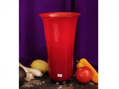 Vaso in Vetro Opalino Soffiato, Venini