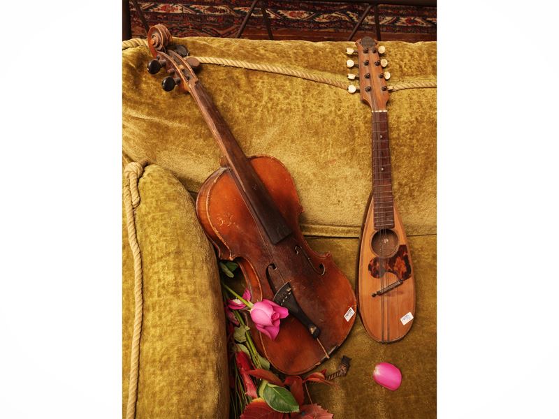Due strumenti musicali: Violino e Mandolino, Fabbrica S. B. De Bernardi, Spezia