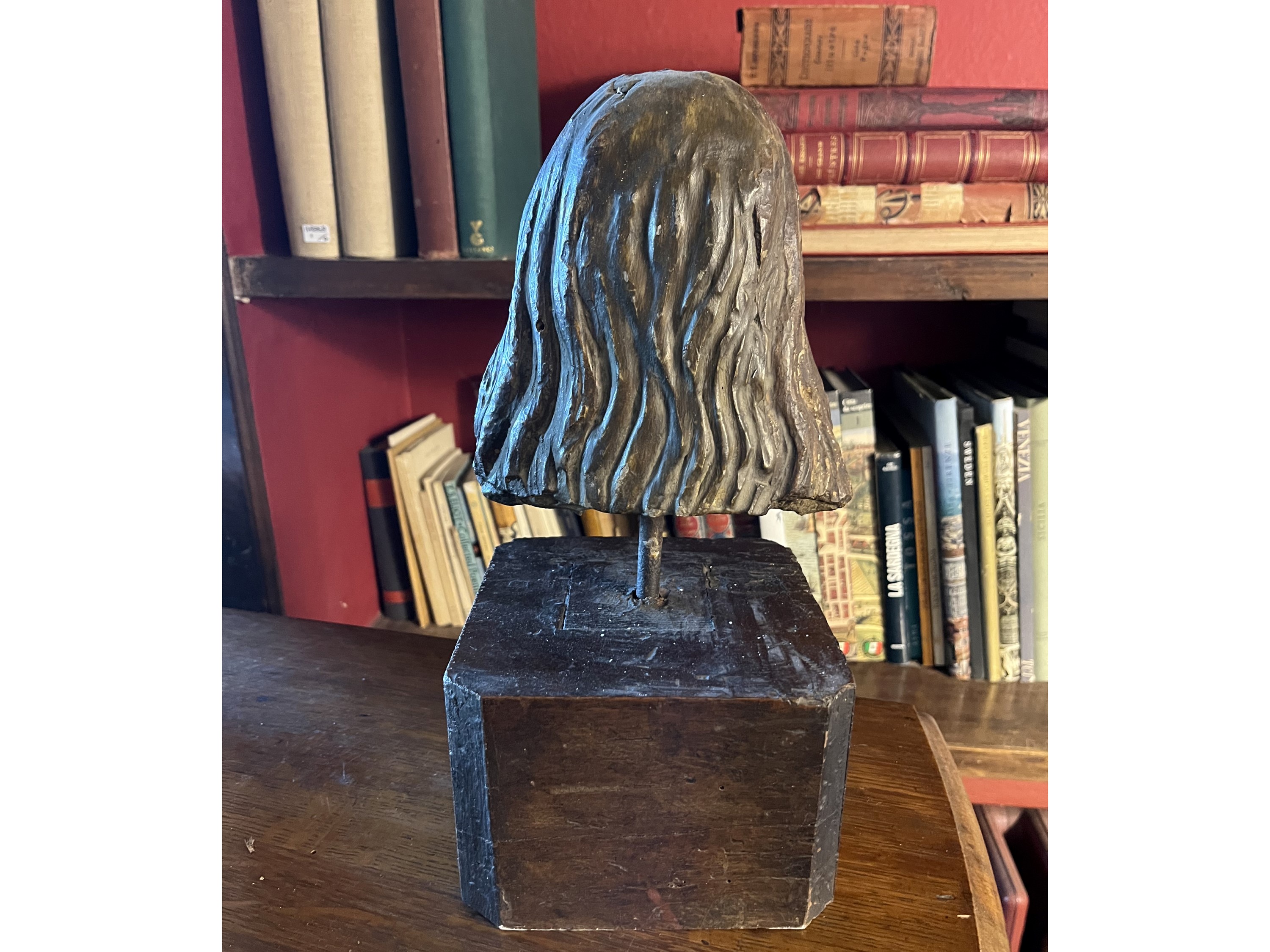 Scultore sconosciuto, Testa di Cristo in gesso patinato