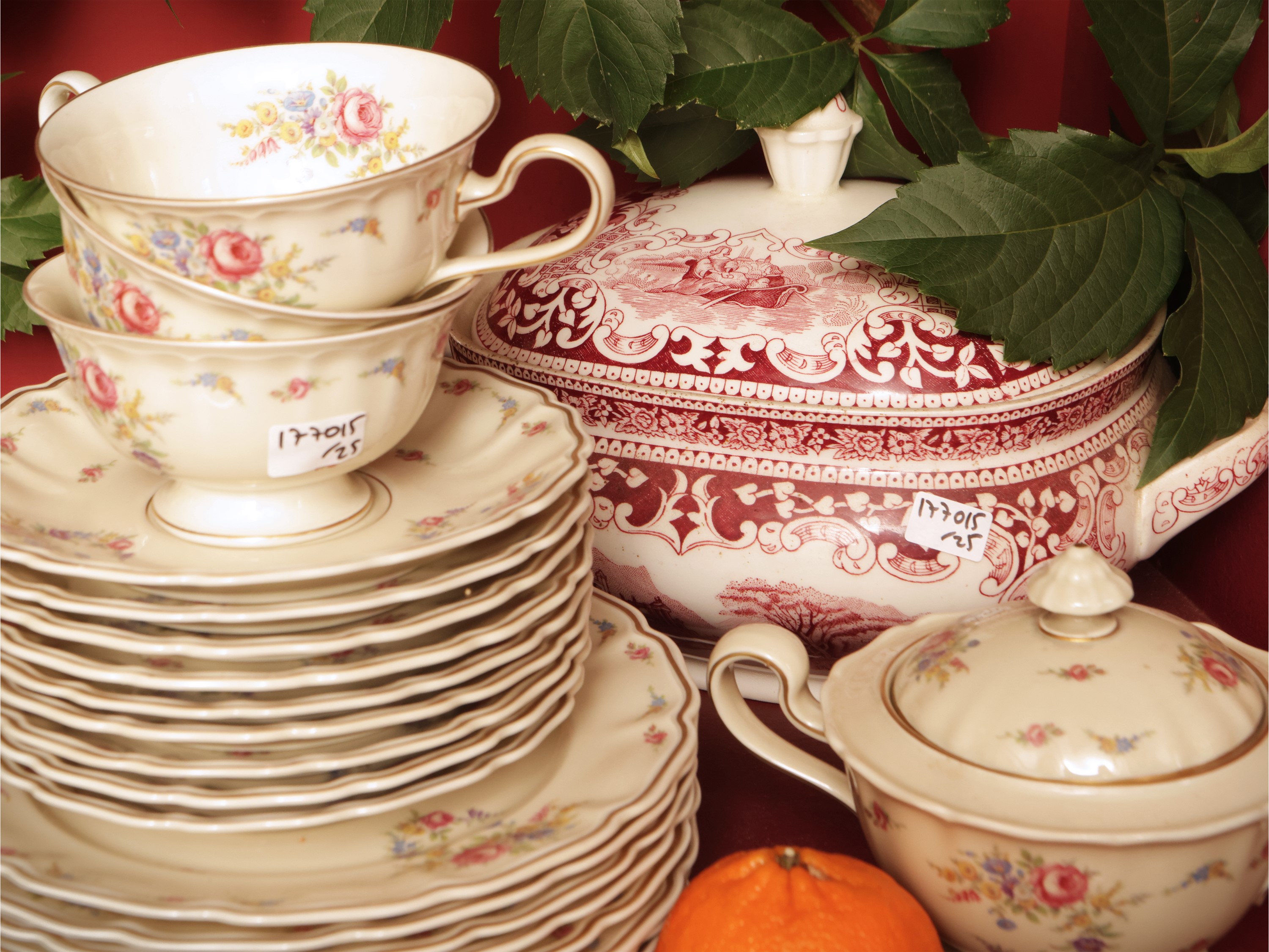 Assortimento di porcellane, incluso set da tè Rosenthal