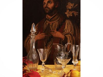 Servizio di bicchieri in cristallo, metà XX secolo