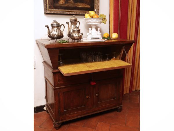 Small rustic sideboard in walnut