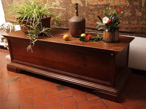 Rustic walnut chest