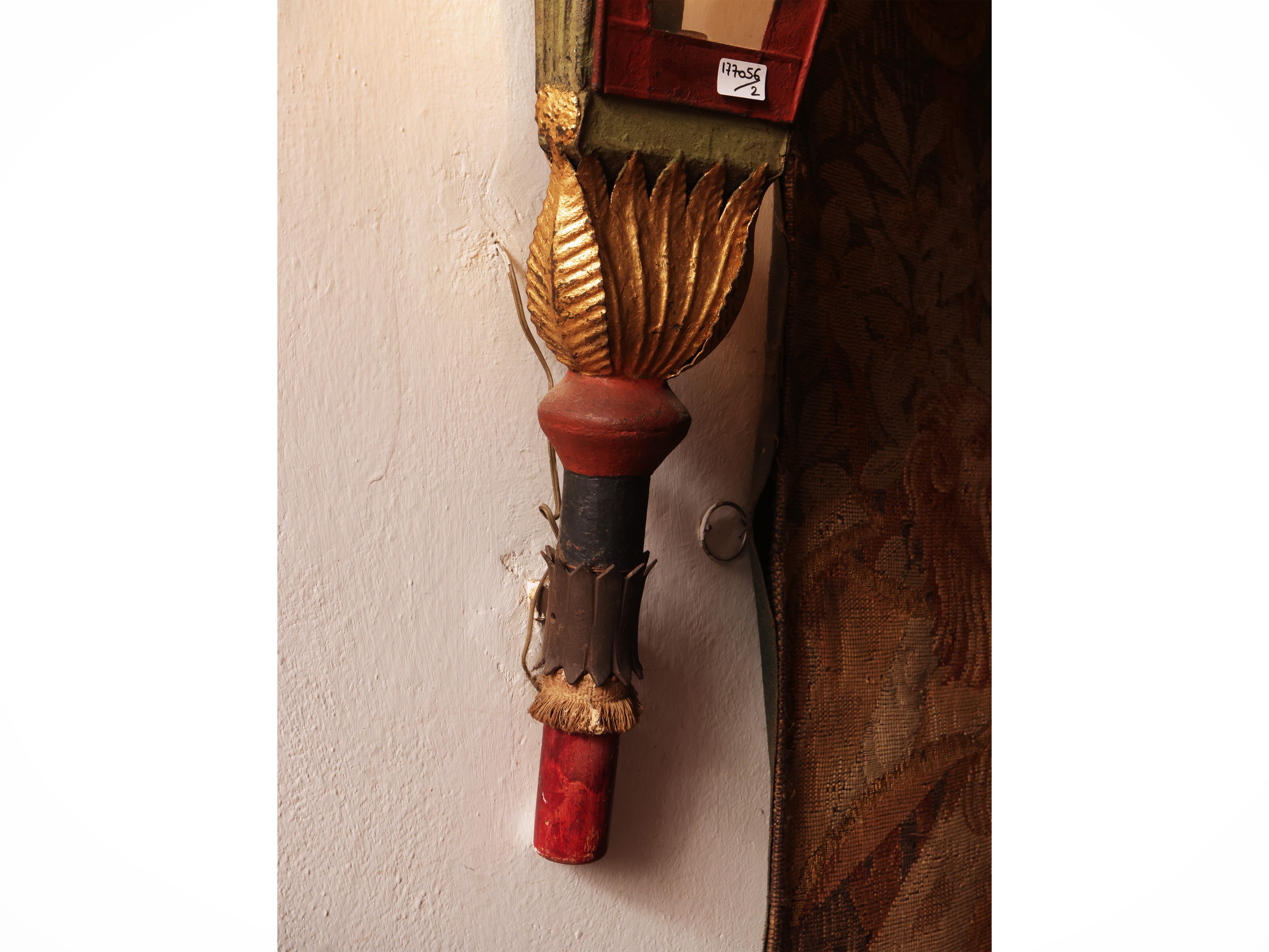 Coppia di lanterne da processione in tôle