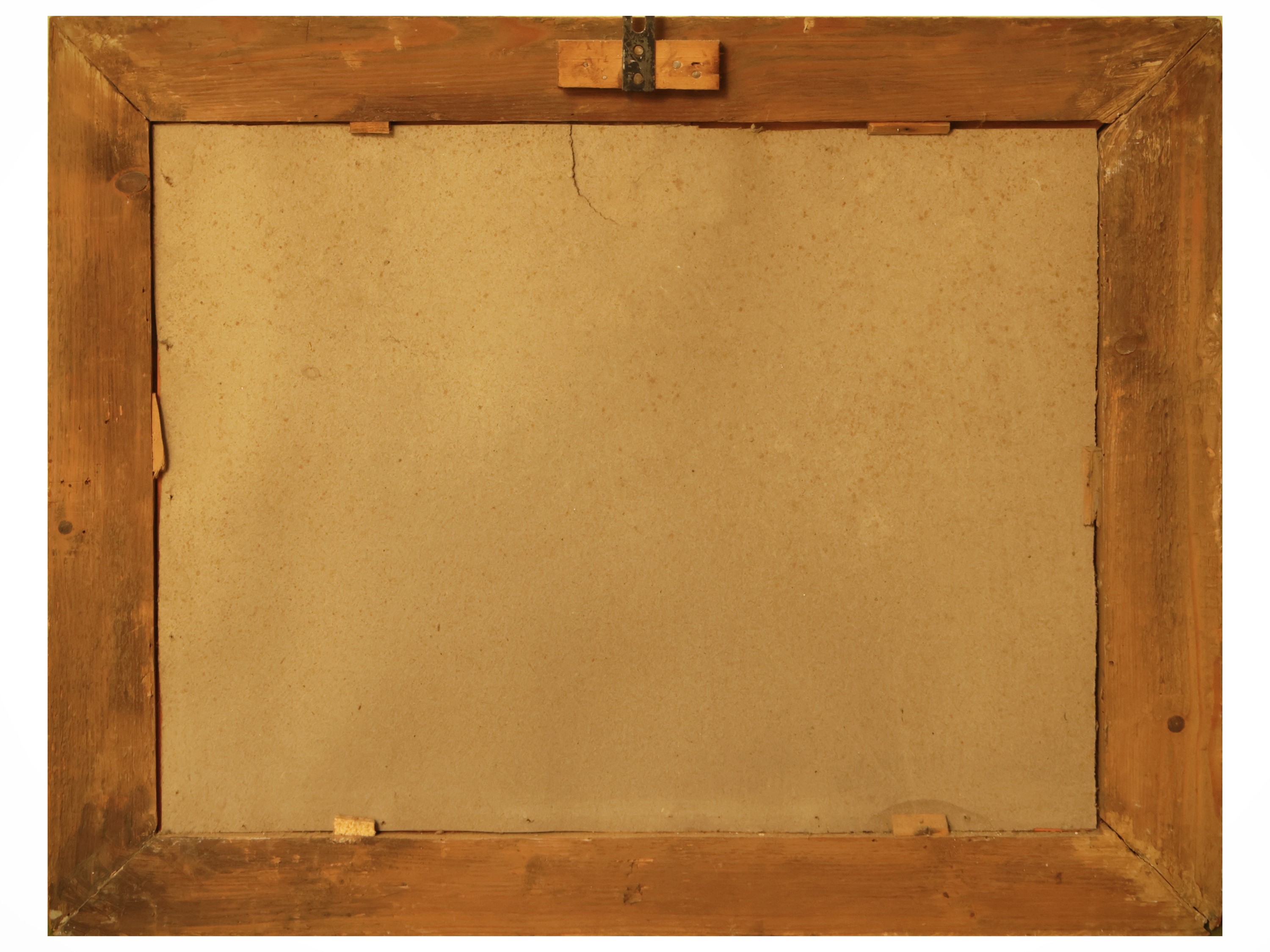 Specchiera, Cornice in legno e pastiglia dorata, cm 58x75
