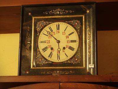 Orologio a muro, legno ebanizzato in stile Boulle, fine XIX secolo