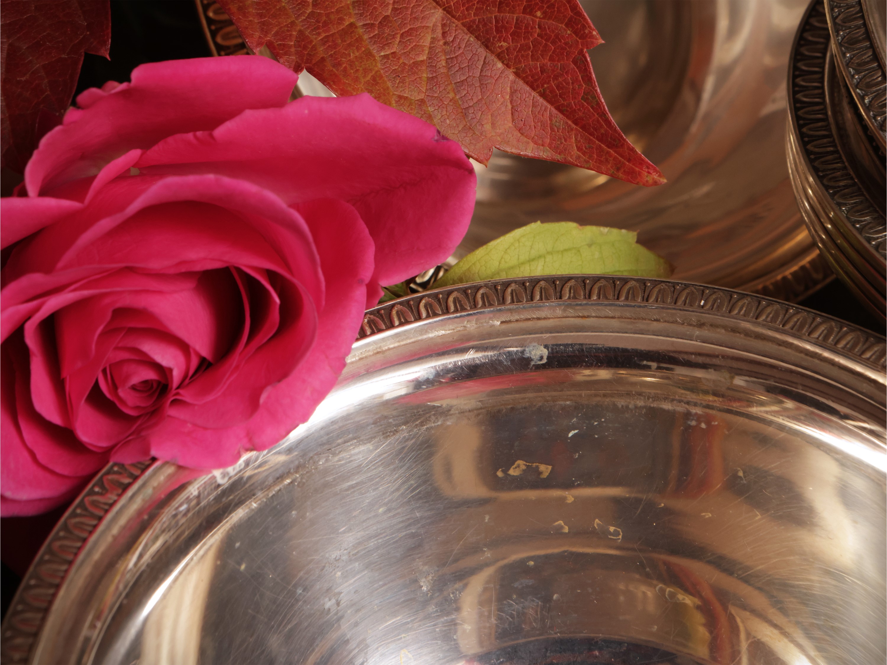 Serie di dodici coppette in argento