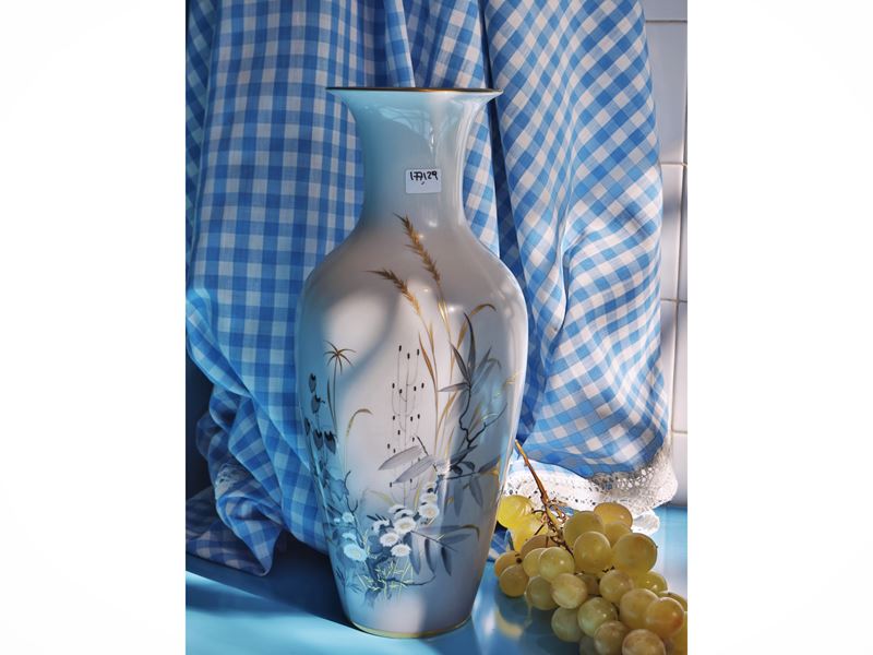 Rosenthal, Vaso a balaustro in porcellana con motivo floreale