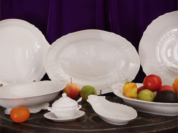 Service of dishes in porcelain, Vecchia Ginori model