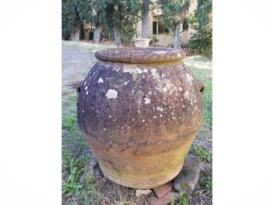 Grande orcio in terracotta d'epoca, h 108 cm, diam 105 cm