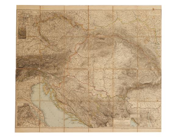 Mappa dell'Austria e Ungheria (Österreich-Ungarn in 4 Blättern)