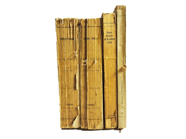 Lotto di tre libri d'epoca di argomento storico e filosofico