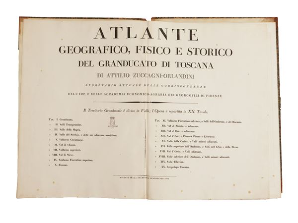 Attilio Zuccagni Orlandini - Atlante geografico e storico del Granducato di Toscana