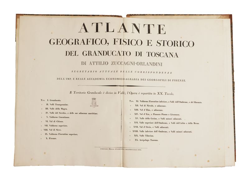 Attilio Zuccagni Orlandini - Atlante Geografico e Storico del Granducato di Toscana