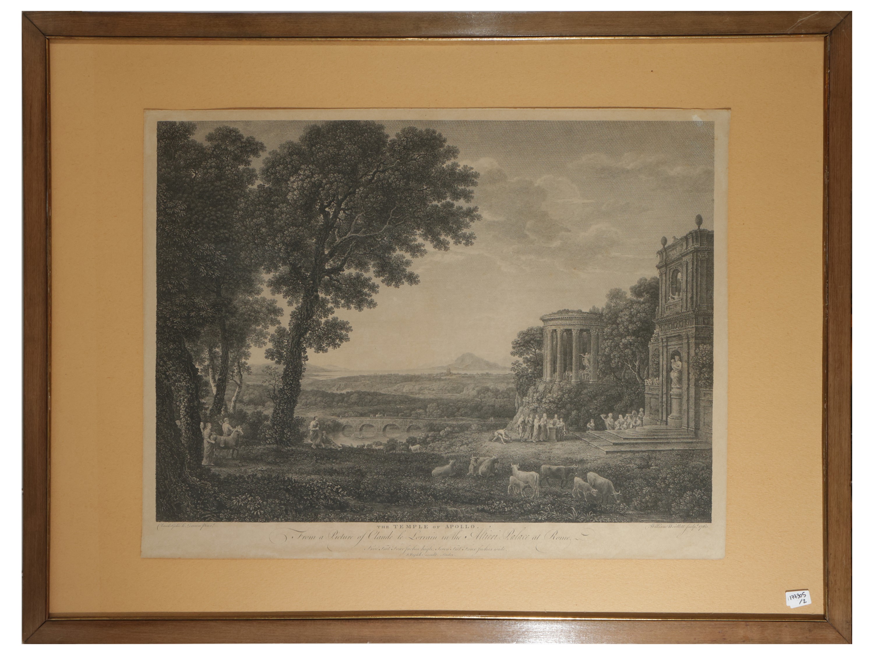 Pietro Parboni, Abramo e Isacco e William Woollett, The Temple of Apollo, incisioni