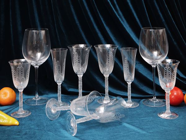 Crystal glass set, Les Jets d'Eau, Baccarat