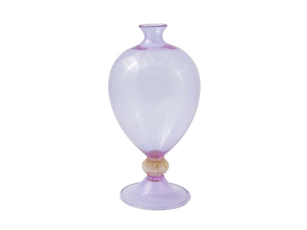 "Veronese" vase in violet transparent glass  (Murano, 1970 ca.)  - Auction A Dwelling in Prato - Maison Bibelot - Casa d'Aste Firenze - Milano