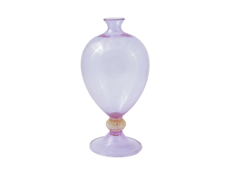 Vaso "veronese"in Vetro Trasparente Violetto