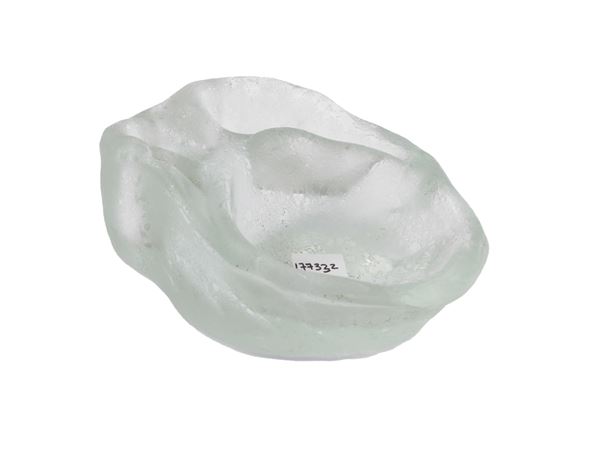 Aschtray Seguso Vetri d'Arte in corroso crystal
