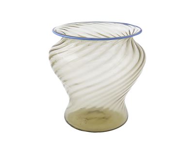 Vaso Venini in Vetro Trasparente Verde