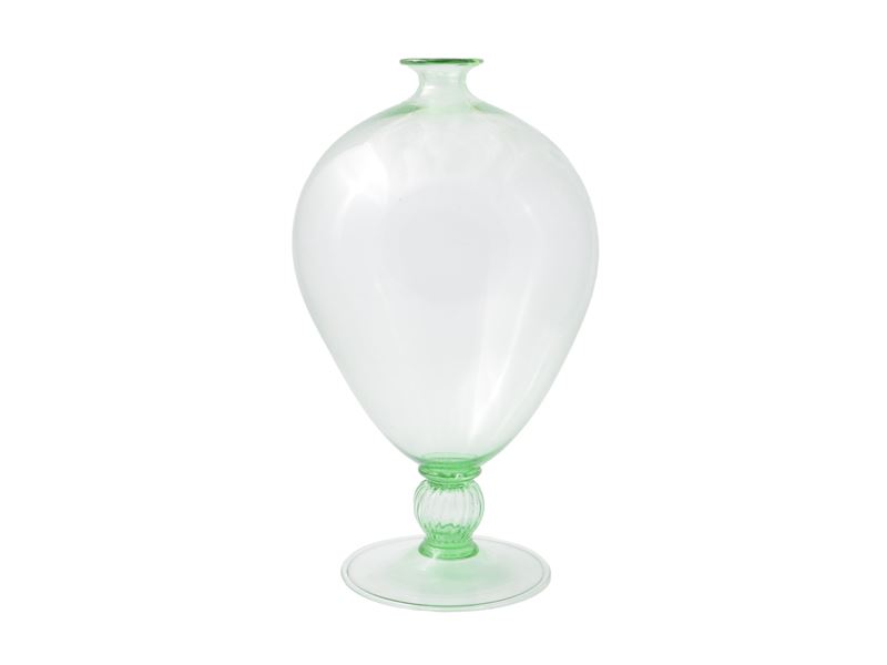 Vaso" Veronese" Venini in Vetro Soffiato Verdino