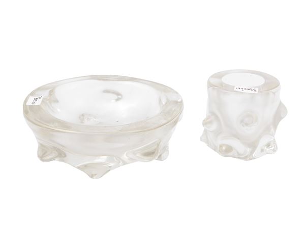 Coppa e piccolo vaso a bugne