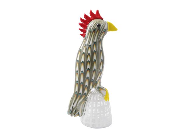 Glass parrot with Phoenician decor
