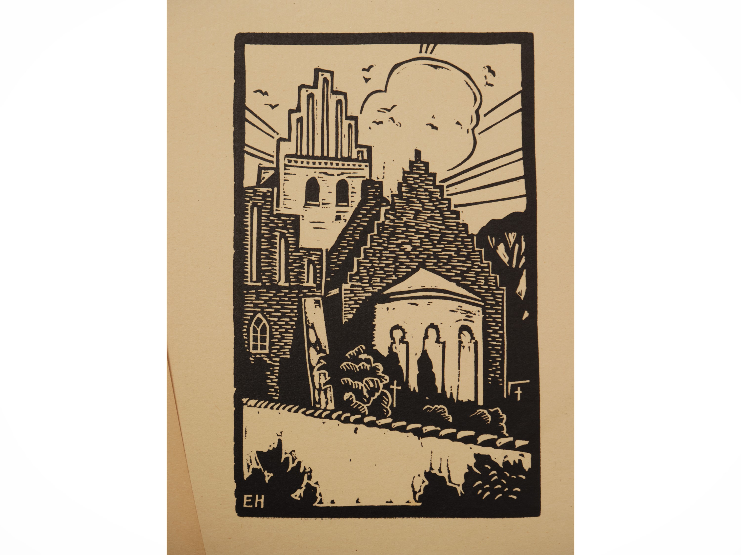 Ebba Holm - Composizioni, xilografie su carta, cm 30,5x24