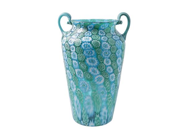 Big vase with murrine F.lli Toso  (Murano, 1920 ca.)  - Auction A Dwelling in Prato - Maison Bibelot - Casa d'Aste Firenze - Milano