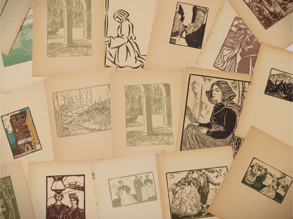 Lot of woodcuts: various authors