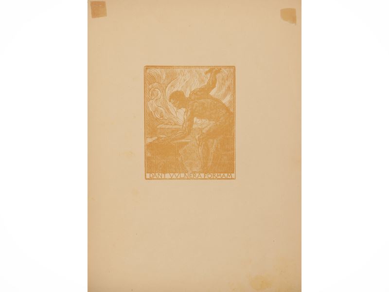 Adolfo De Carolis - Dant vulnera formam, xilografia