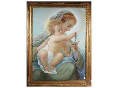 Madonna col bambino, olio su tavoletta