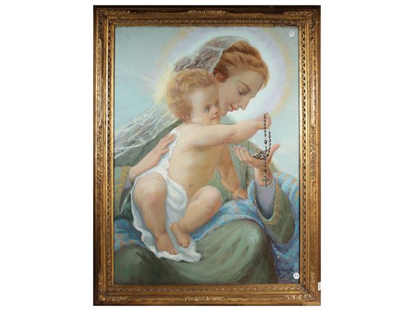 Giuseppe Calvi : Madonna and Child  - Auction Modern and Contemporary Art - Maison Bibelot - Casa d'Aste Firenze - Milano