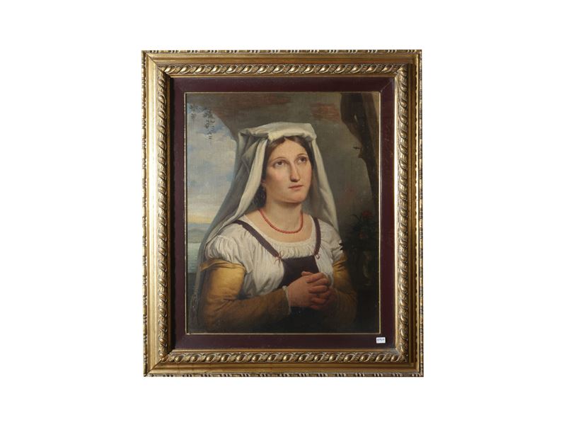 Scuola Dell'italia Meridionale del XIX Secolo - Donna in Preghiera