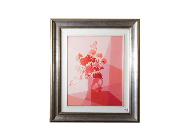 Composizione in rosa  - Asta Un villino a Crema: una raccolta di pittura dell'Ottocento - Maison Bibelot - Casa d'Aste Firenze - Milano