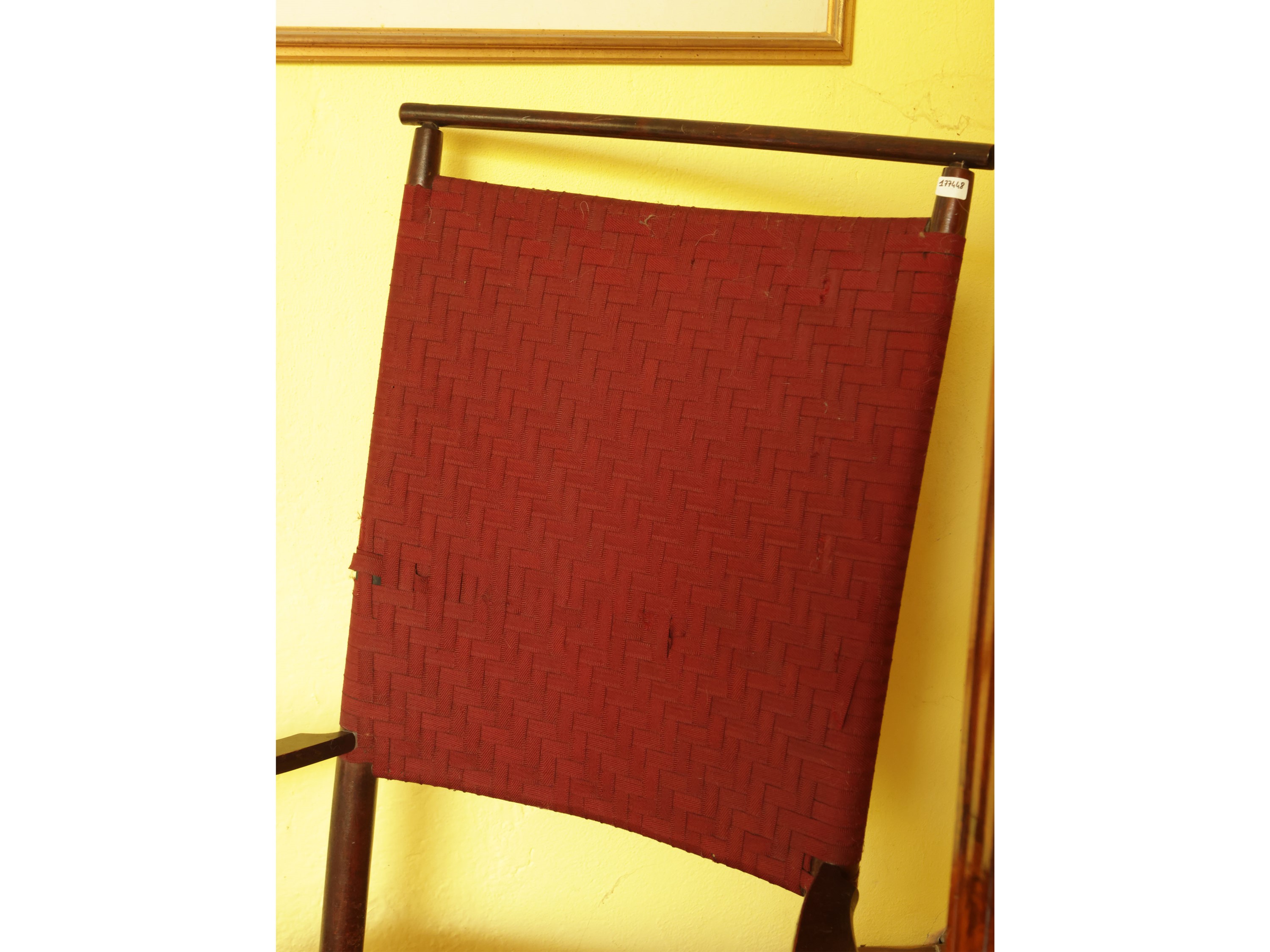 Poltroncina a Dondolo in Legno Ebanizzato