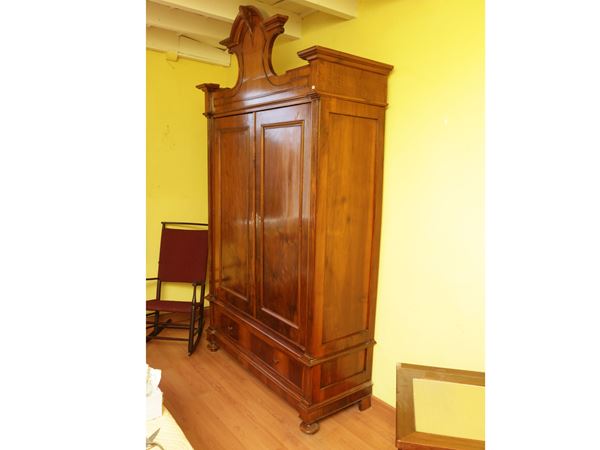 Wardrobe with root and walnut feather