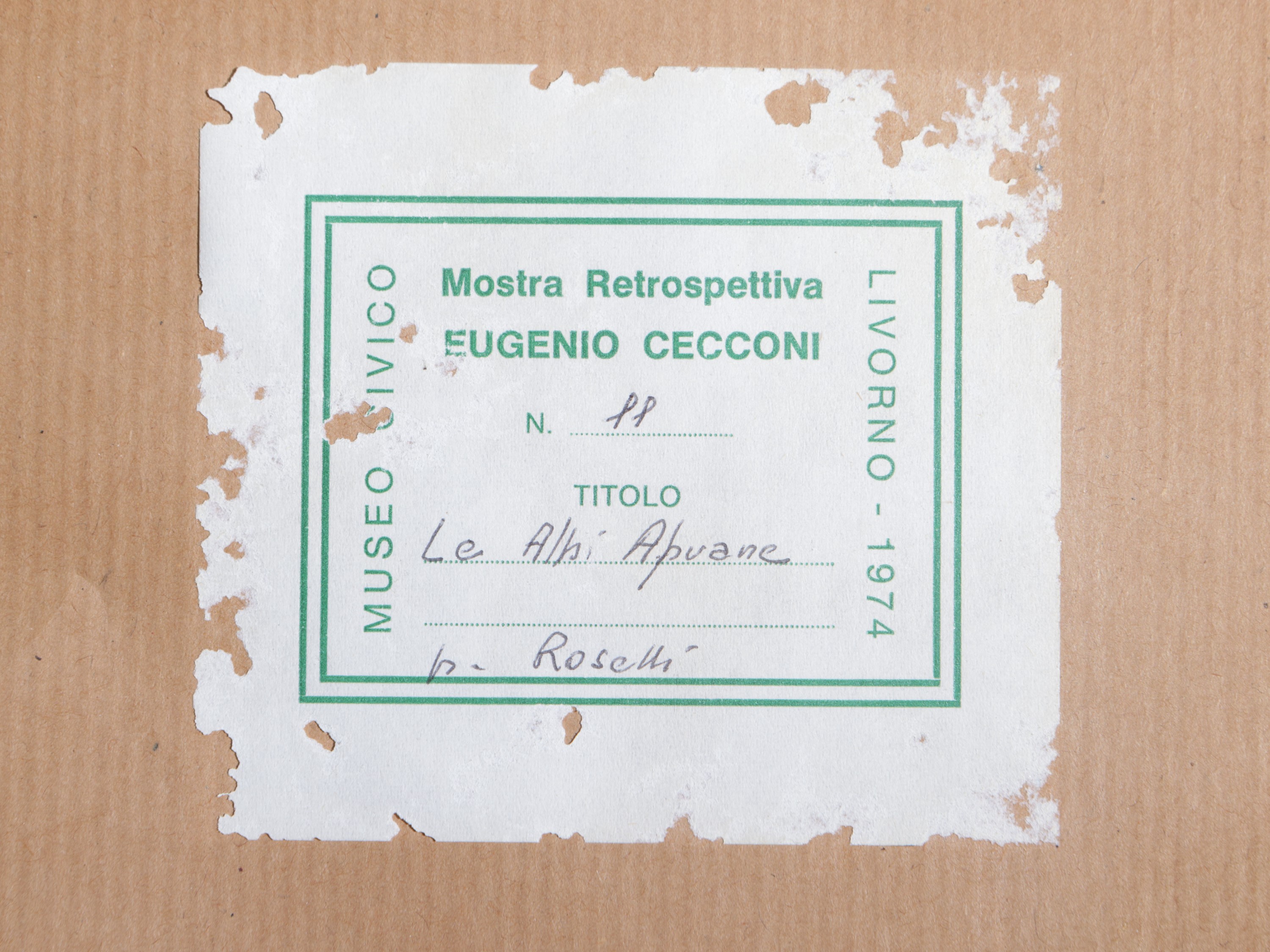 Eugenio Cecconi - Le Alpi Apuane, 1870 Circa