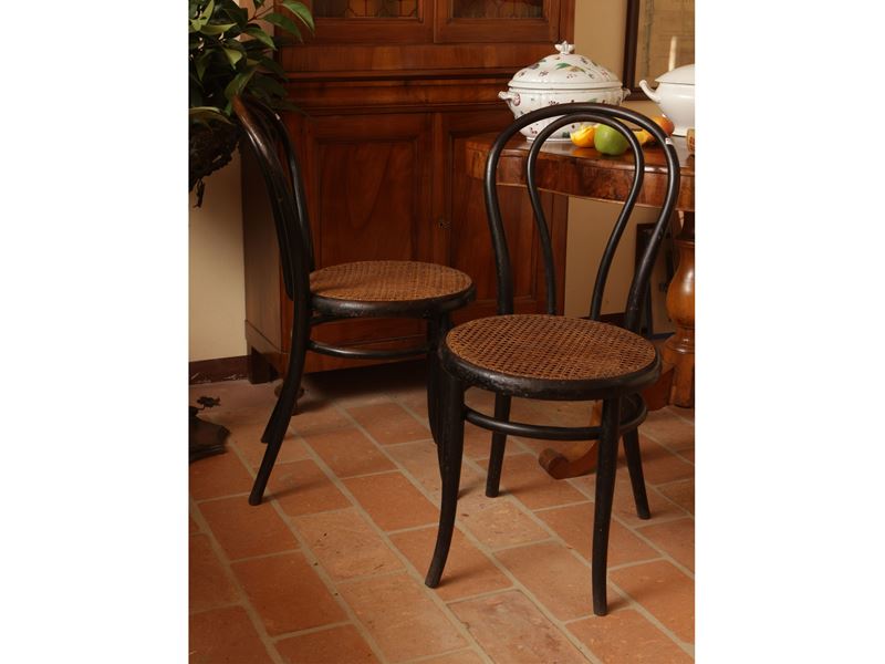 Coppia di Sedie in Faggio Curvato, Thonet