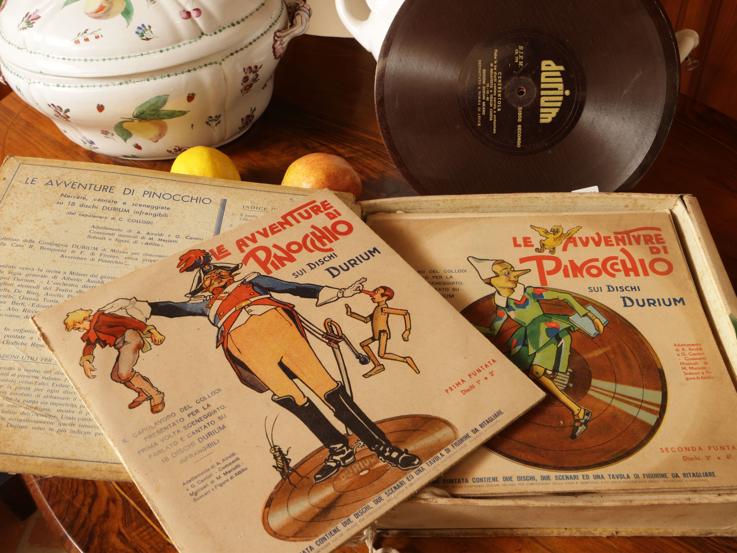 Le Avventure di Pinocchio su Dischi Durium, 1933