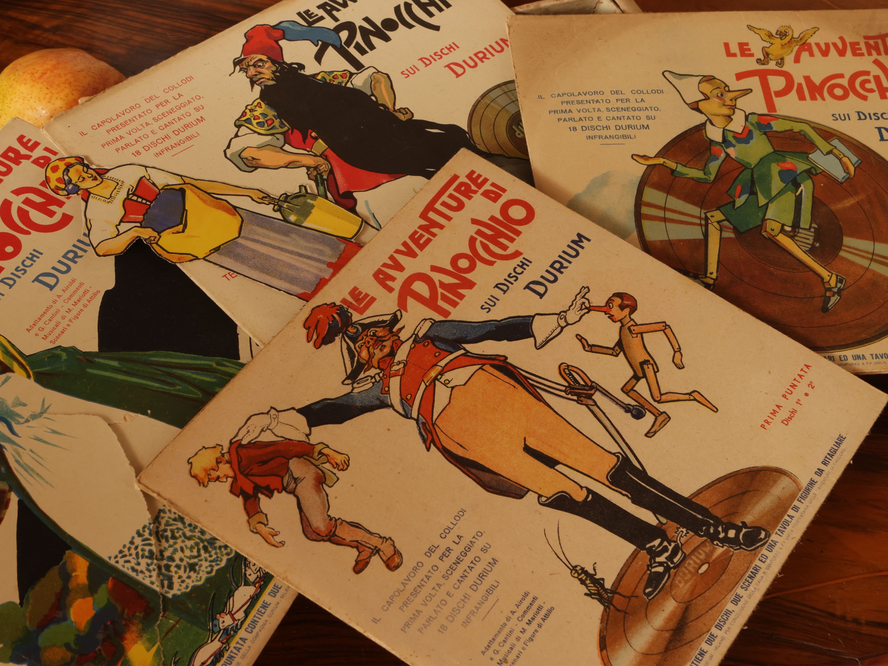 Le Avventure di Pinocchio su Dischi Durium, 1933