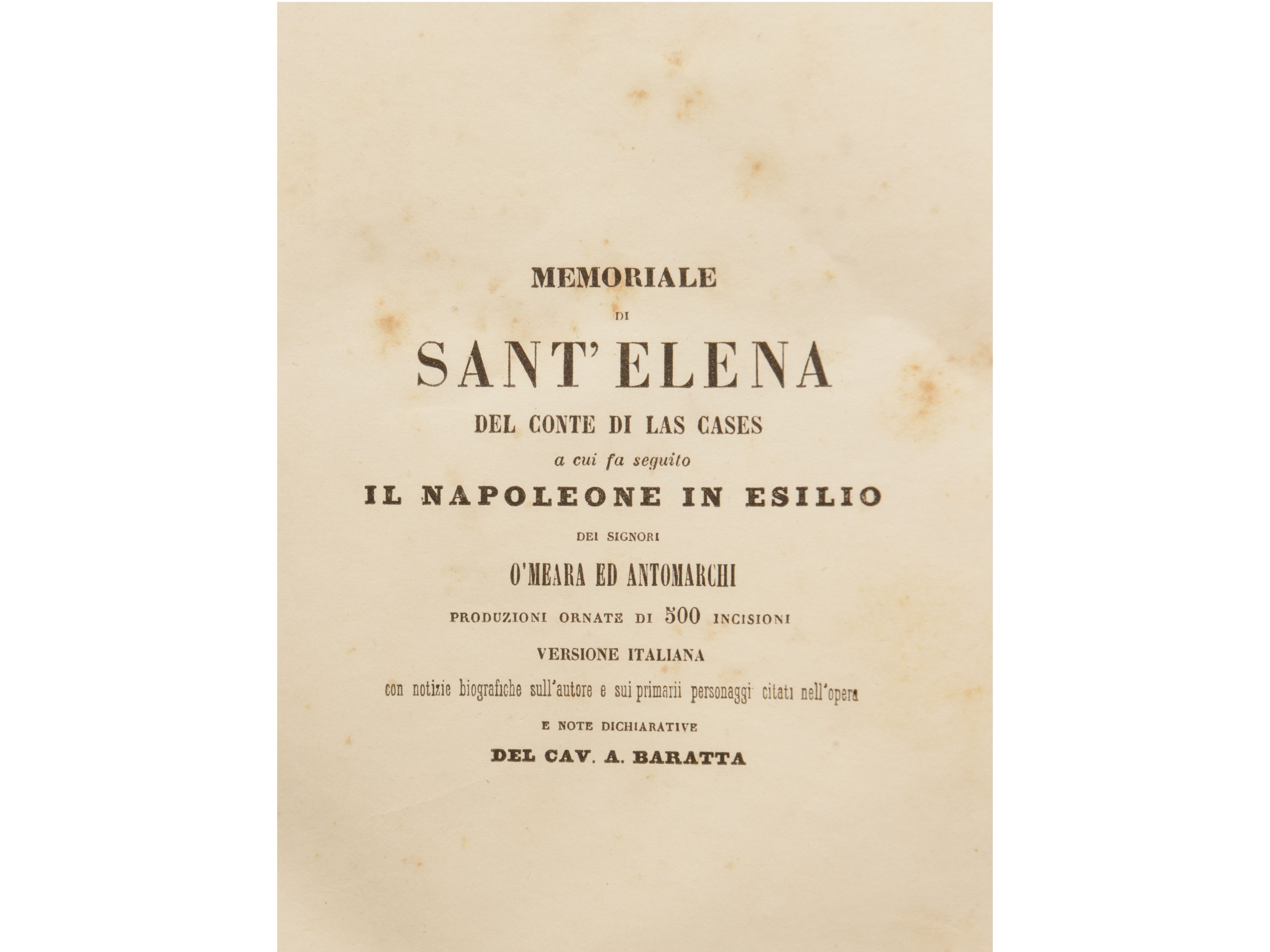 Memoriale di Sant'elena del Conte di Las Cases