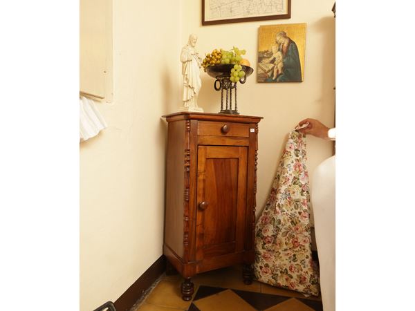 Walnut bedside table