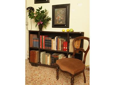 Libreria Bassa a Giorno in Legno Ebanizzato