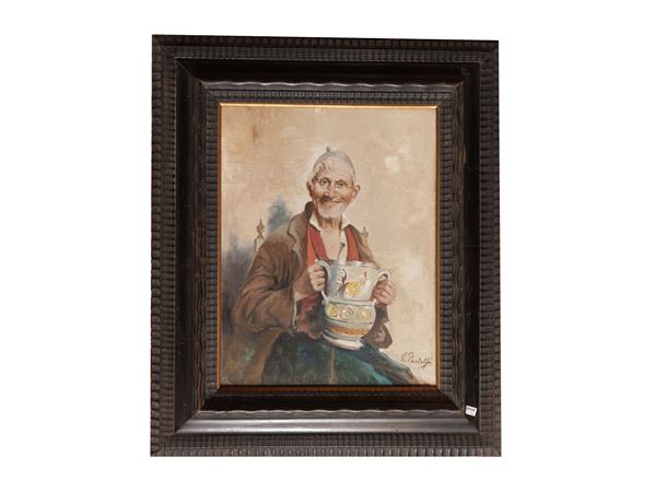 Two ebanized wooden vintage frames