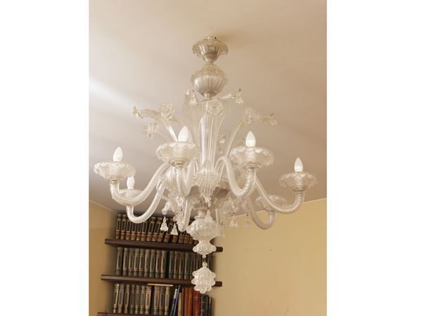 Glass chandelier of Murano